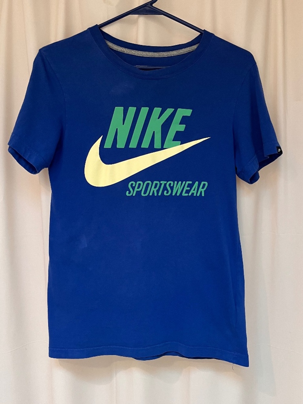 Nike sportswear logo t-shirt blue slim fit medium